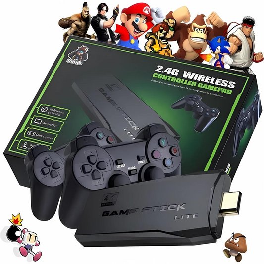 Consola Retro 4K con 10,000+ Juegos y Mandos Inalámbricos – Diversión Sin Límites